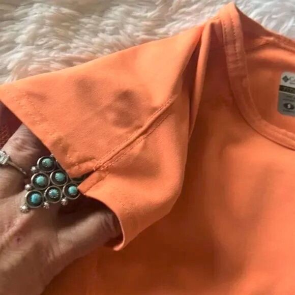 Columbia Titanium Activewear Tangerine Cap Sleeve Top W/Pocket S - Picture 5 of 12